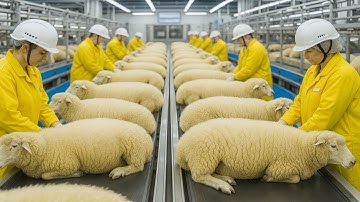 Inside the Sheep-Wool Factory: From Freshly Shorn Wool to High-End Textiles | Full Process
