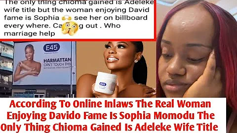 Netizens Claims Chioma Gained Only Adeleke Wife Title Sophia Momodu Is The One Enjoying Davido Fame