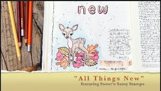 Bible Journaling Process Video | All Things New | Stamp Masking