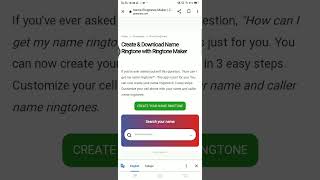 How to create a Ring Tone with your name ! ||without using any app #technology #ringtone #ringtones screenshot 4