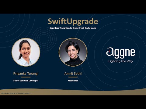 SwiftUpgrade - Seamless Transition to Duck Creek OnDemand - video from Aggne