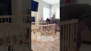 Non-Toxic Conkka Wooden Baby Playpen gives my baby safe space and mamas true peace#amazonfavorites