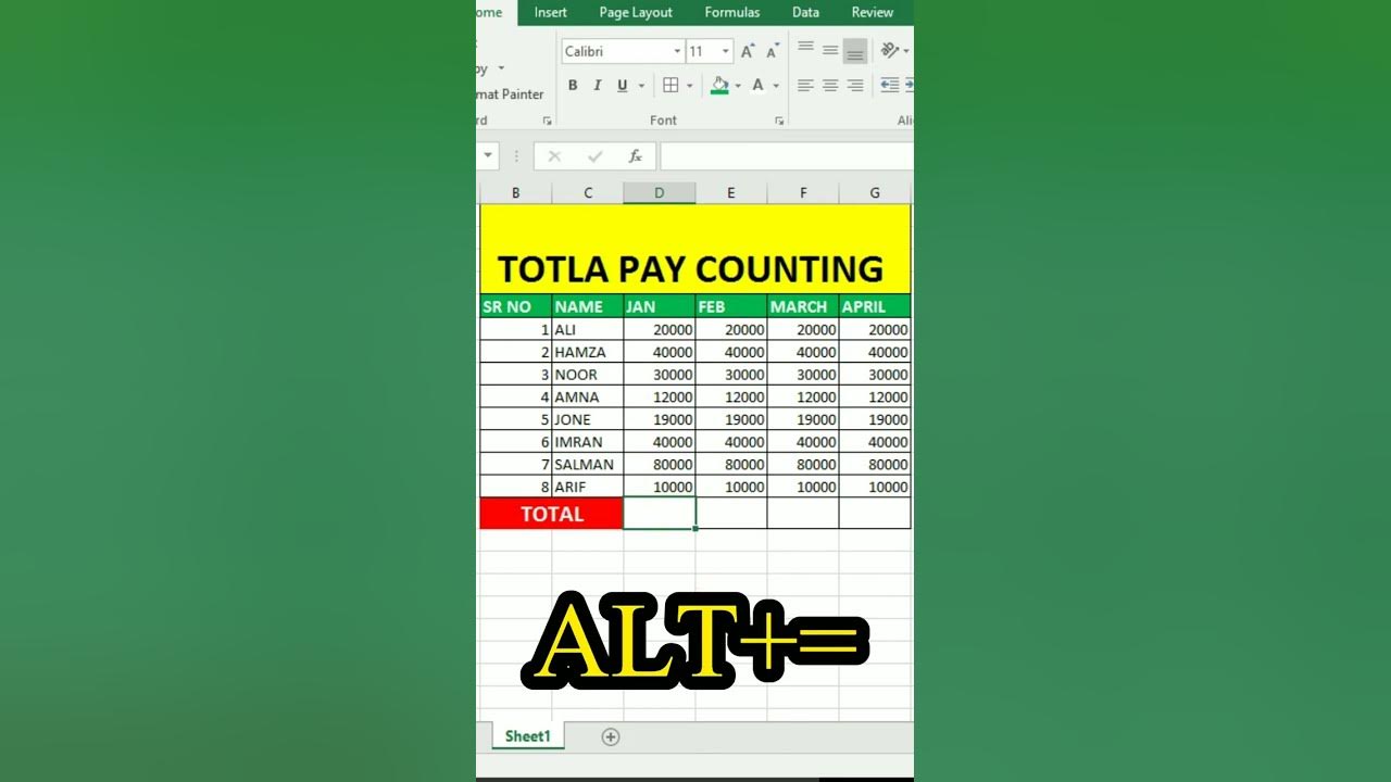 microsoft-excel-sum-shortcut-key-shorts-youtubeshorts-excel-youtube