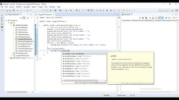 Java Program to find largest of three numbers | Eclipse | Programming | Coding