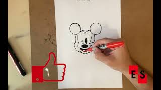 Miki Fare / Nasıl Çizilir ? / Mickey Mouse / How to Draw ? / @E.S.Platform