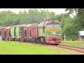 [БЧ] Тепловоз М62-1573 на о.п. Поречаны / [BCh] M62-1573 passing Parechany stop