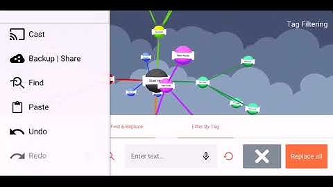 How to filter the view using tags in Mind Map AR