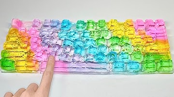 (Ai 아님!) 진짜 슬라임 키보드 만들어보기 ⌨️🍬 / slime keyboard asmr 