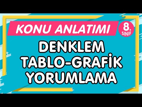 LGS DOĞRUSAL DENKLEMLER (Tablo-Grafik) YORUMLAMA | 8.Sınıf Matematik YENİ NESİL Konu Anlatımı-PDF