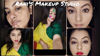 || Holi festival look || Dark Sport Hide & Soft glam Look Create || Rani's Makeup Studio ||
