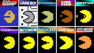 Pac-Man 1980 Atari2600 Vs Gb Vs C64 Vs Dos Vs Gbc Vs Gba Vs Arcade Vs Gamegear Vs Snes Vs Npc