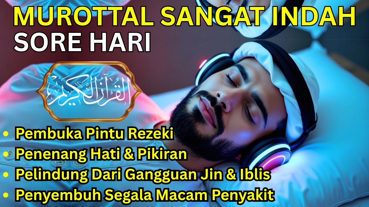 TENANGKAN FIKIRAN SAMBIL MENDENGAR MUROTTAL MERDU PENGANTAR TIDUR, AR RAHMAN, AL KAHFI, AL WAQIAH