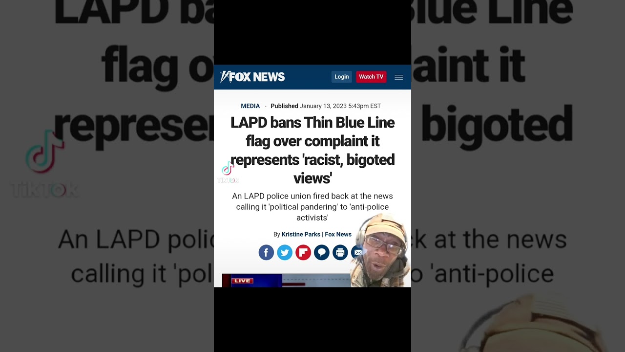 LAPD bans Thin Blue Line Flag. #losangeles #california #shorts #acabdevil #lapd #fba