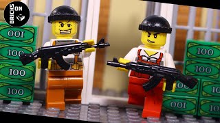 Lego City Crazy Bank Robbery Police Academy Mountain Forest Catch the Crooks Stop Motion Animation