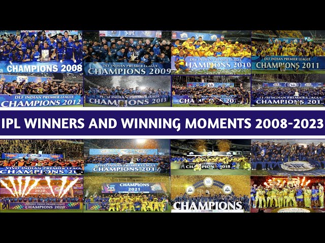 Indian Premier League Season Last Balls |2008-2023 IPL Teams Winning Celebration Moments|IPL Winners class=