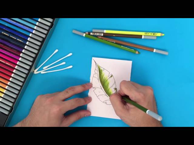 Blend colors easily using Stabilo CarbOthello chalk-pastel coloring pencils  
