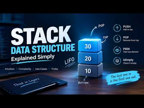 Stack Data Structure Explained Simply | LIFO, Time Complexity & Real-World Uses