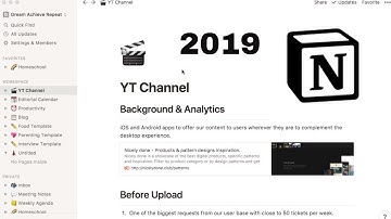 Notion Pt 2 -Youtube & Blogging