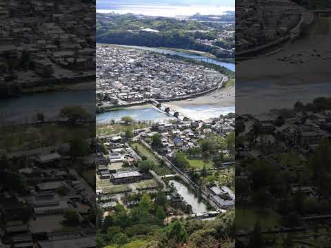 【岩国城】天守閣から岩国の町並みや錦帯橋を眺めてみた！最高！ #shorts
