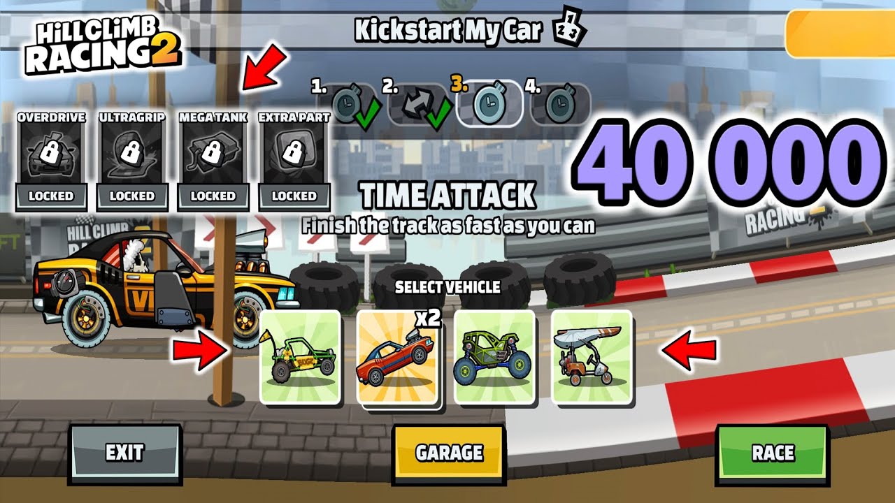Hill Climb Racing 2 - HOW TO 40000 POINTS in New Team Event Kickstart My Car