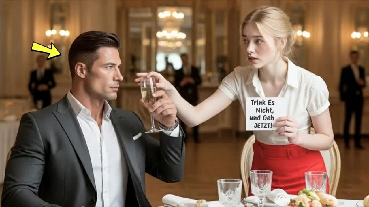 Kellnerin Schob Dem CEO Einen Zettel Zu： ＂Trink Es Nicht Und Geh JETZT＂, Er Nahm Ihre Hand, Sagt