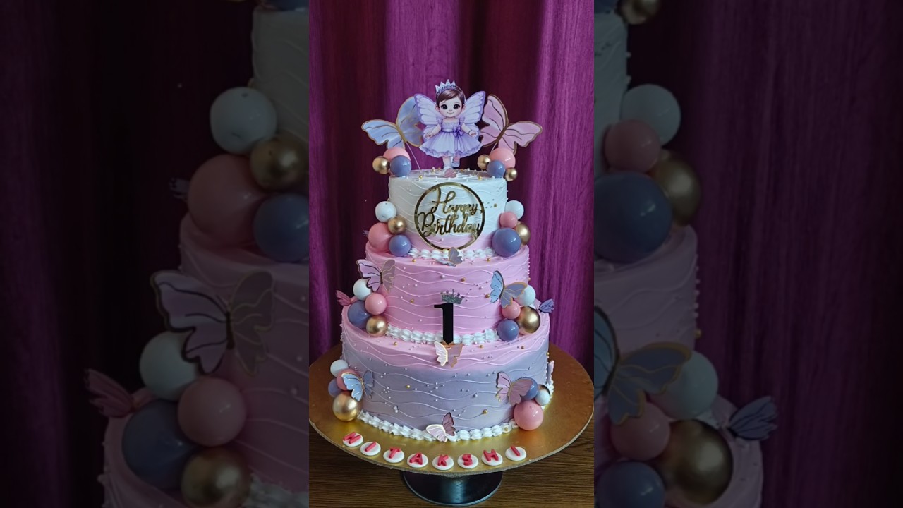 3-tier Birthday Cake for Baby Girl 