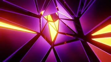 Flying through a tunnel with glowing panels. 4K Loop animation