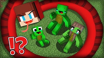 JJ Became SNAKE to EAT Mikey FAMILY in Minecraft Challenge - Maizen