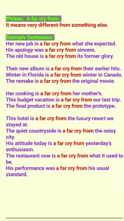 english-phrase-to-be-a-far-cry-from-englishphrases-youtube