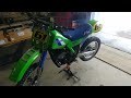 1984 Kawasaki KX 500 first start after rebuild.