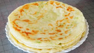 一碗面粉一碗水，教你做家常葱花饼，外酥里软，层次分明，凉了也不硬【海娟美食】