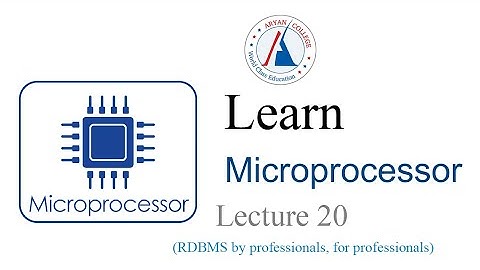 Microprocessor Lecture 20 (Bus structure)