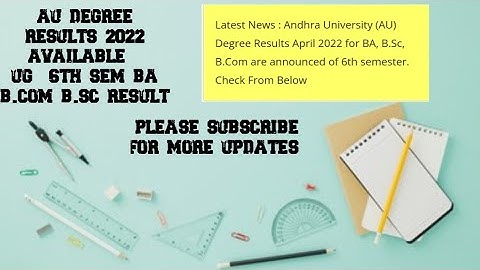 AU Degree Results 2022 Available |UG 1st 2nd 3rd 4th 6th Sem BA B.Com B.Sc Result |RAMULAKKAPRAGADA