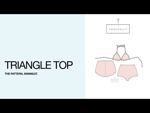 How to make a triangle top swimsuit pattern.