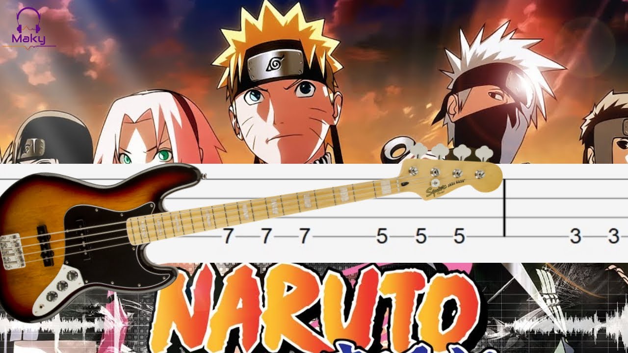 Naruto Shippuden OP.16 - Silhouette [Bass Tabs Tutorial]