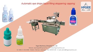 Pharmaceutical eye drops solution 10ml filling machine -HIGEE MACHINERY