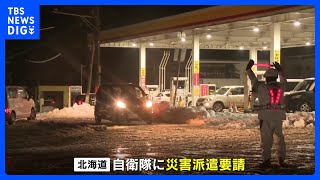 暴風雪で北海道・紋別市は全域停電　自衛隊に災害派遣要請｜TBS NEWS DIG