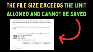 How to Fix the File Size Exceeds Limit Error 0x800700DF in Windows 11