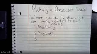 Picking a Persuasive Essay Topic