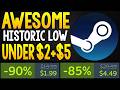 AWESOME STEAM GAME HISTORIC LOW DEALS UNDER $2 AND $5 + MORE GREAT STEAM DEALS!
