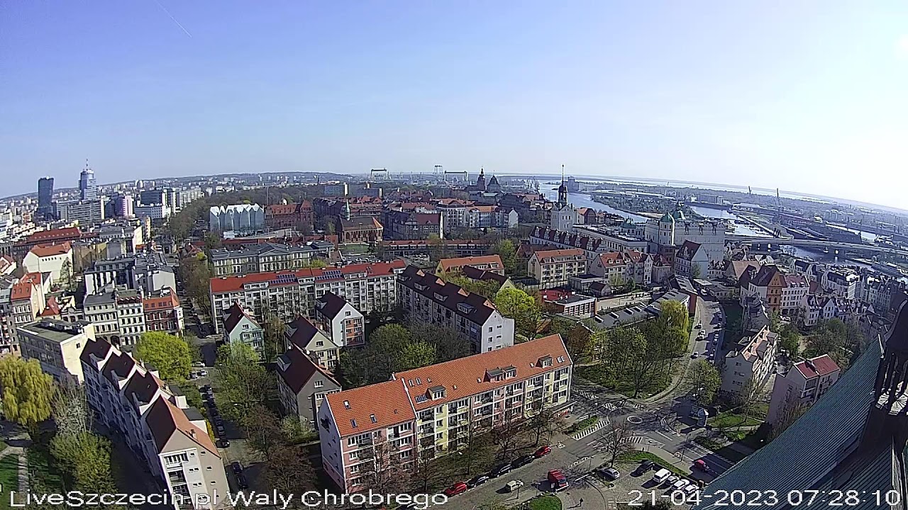 Kamery na żywo! | LiveSzczecin | LivePolska: Szczecin Wały Chrobrego 2  - Traffic Cams | 24h/Live