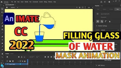 How To Create Glass Filling Water Animation in Adobe Animate Cc 2022 | Flash Tutorial | 2d Animation