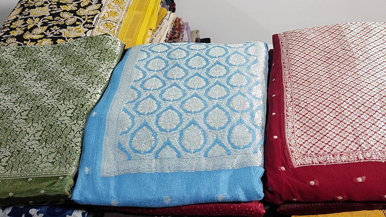 PURE MAHESHWARI SILK DESIGNER SET|PURE CHANDERI SILK|PURE BANARASI PARTY WEAR SET|