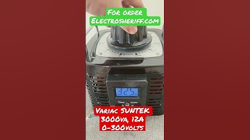 Testing variable transformer SUNTEK 3000VA, 12A, 0-300 Volts