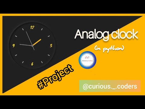 Analog clock using python turtle programming | Python hacking | Curious coders | #Coding #python