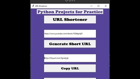 Python projects 24 Day 23 URL Shortener Application