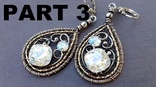 Wire Wrapping Tutorial - New Years Earrings Part 3 Net Worth