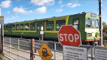 Irish Rail 8300 Class Dart Train - Rathdown Level Crossing, Wicklow