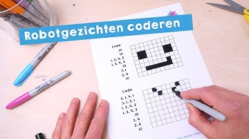 Robotgezichten coderen | Papieren robots programmeren