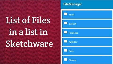 FileManager App in Sketchware
